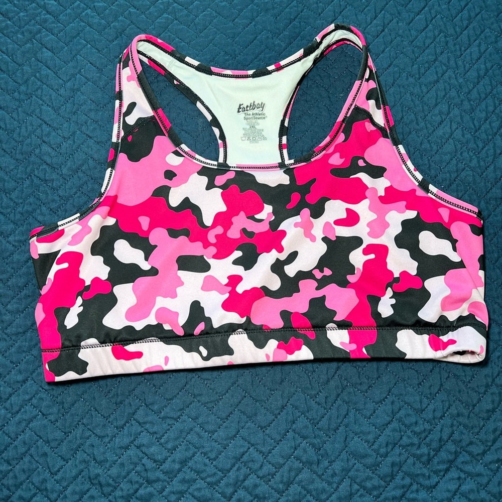 Eastbay Pink Camp Sports Bra Size 2XL